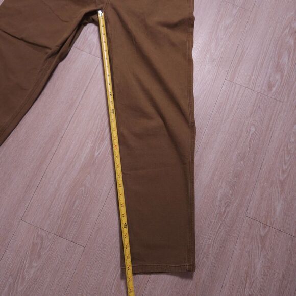 The Stronghold Carpenter Pants Men 32x30(29) Brown Khaki Relaxed Straight Canvas - Picture 15 of 16